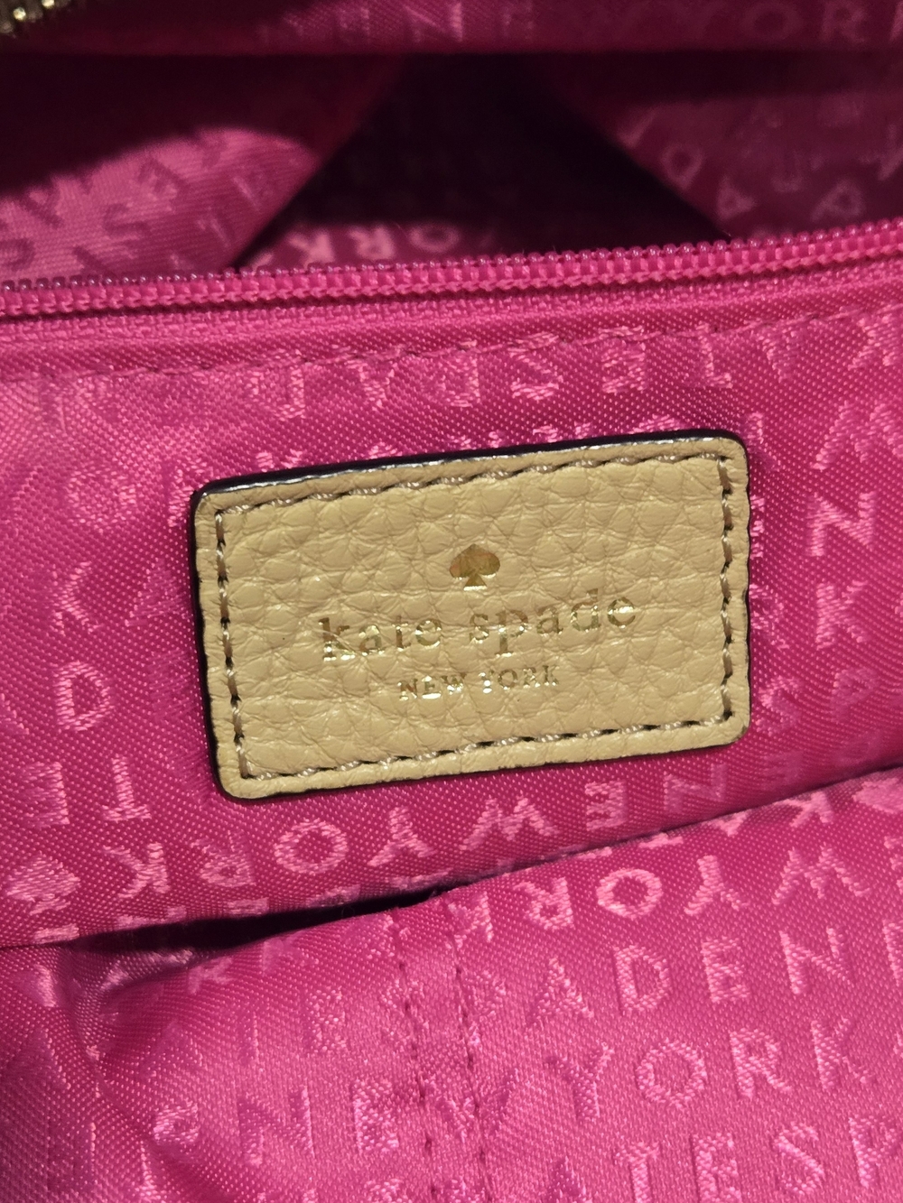 kate spade Berkshire Road Palamino Pebbled Leather Satchel in Tan - Picture 12 of 16